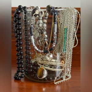 Jewelry Vase💎Surprise Mix💎Silver-Black Jewelry Pieces